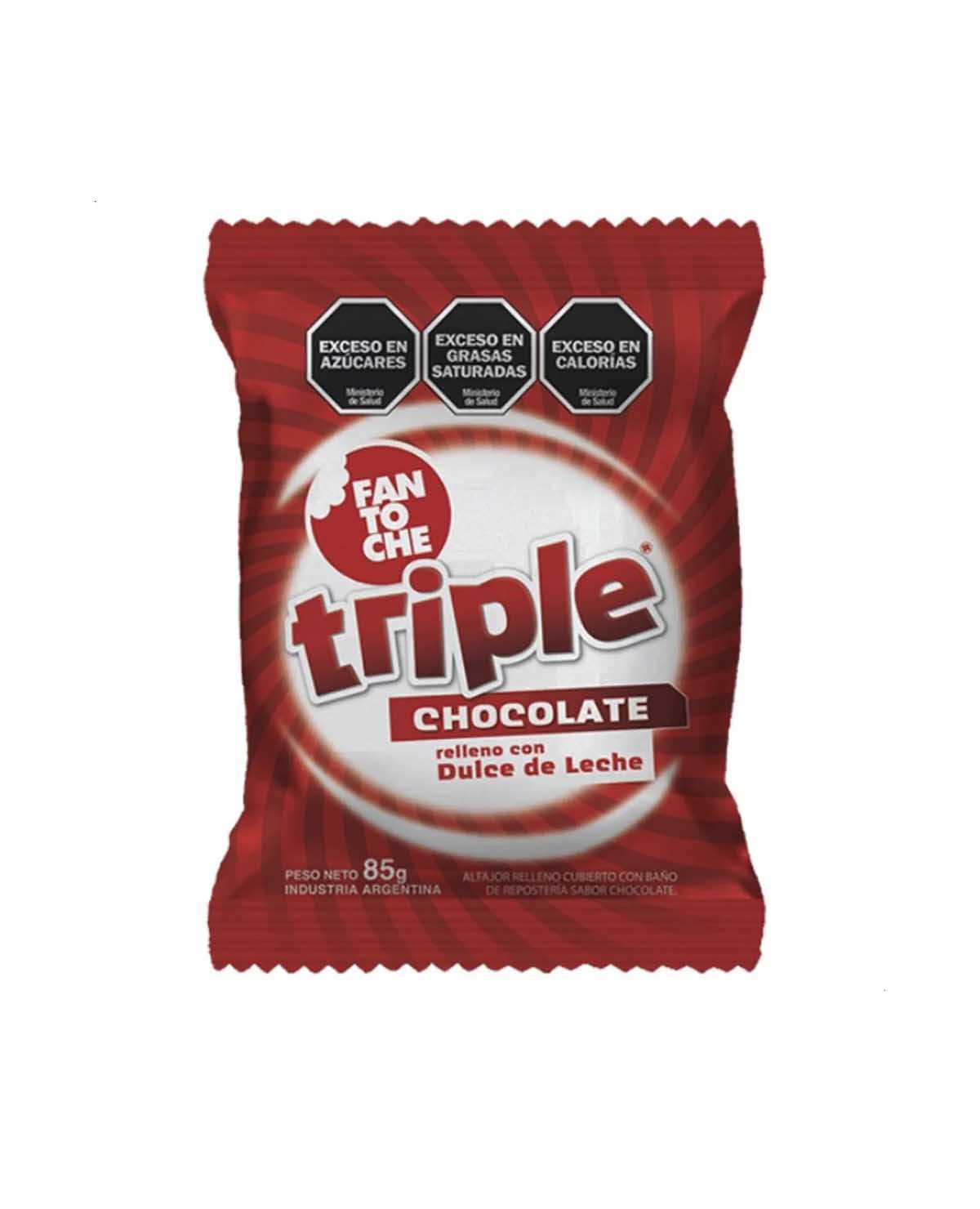 Alfajor Fantoche Triple Chocolate Relleno DDL 85 Gr